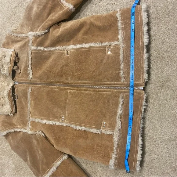 Wilsons Leather Tan Shearling Jacket - Picture 11 of 14